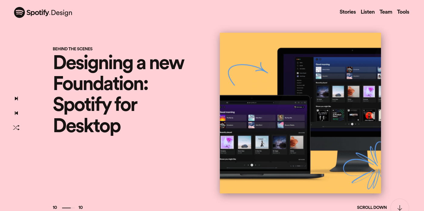 Spotify Design website