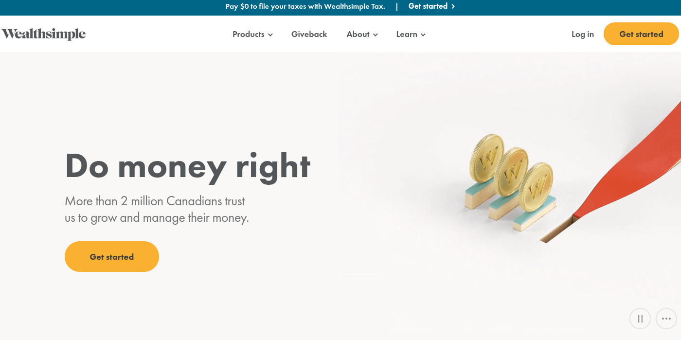 Wealthsimple website